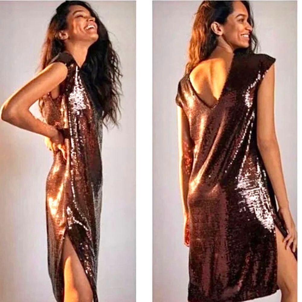 Anthropologie Maeve Kara Sequined Mini Dress Size Small NWT